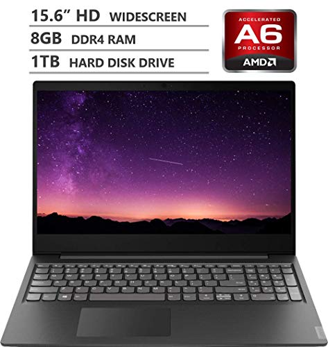 2019 Newest Lenovo Ideapad S145 15.6″ HD TN Widescreen Laptop, AMD A6-9225 Dual-Core Processor up to 3.00GHz, 8GB RAM, 1TB Hard Disk Drive, HDMI, Wireless-AC, Bluetooth, Windows 10, Granite Black