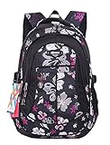 JiaYou Kid Child Girl Flower Printed Waterproof Backpack School Bag