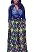 Annflat Women's African Floral Print Maxi Skirts A Line Long Skirts With Pocket X-Large Multi5