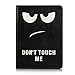 Passport Cover Holder Travel Wallet for Men & Women - Leather Passport Case- Securely Holds Passport, Business Cards, Credit Cards, Boarding Passes (Don't Touch Me)