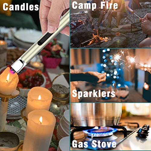 Candle Lighters,Electric Rechargeable USB Long Arc Electronic Grill