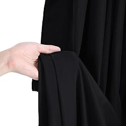 Black Backdrop Curtains 30ft x 10ft: Polyester