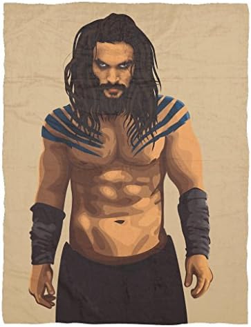 "Let Your Hair Down" Khal Drogo Jason Momoa Fleece Blanket (30" x 40")