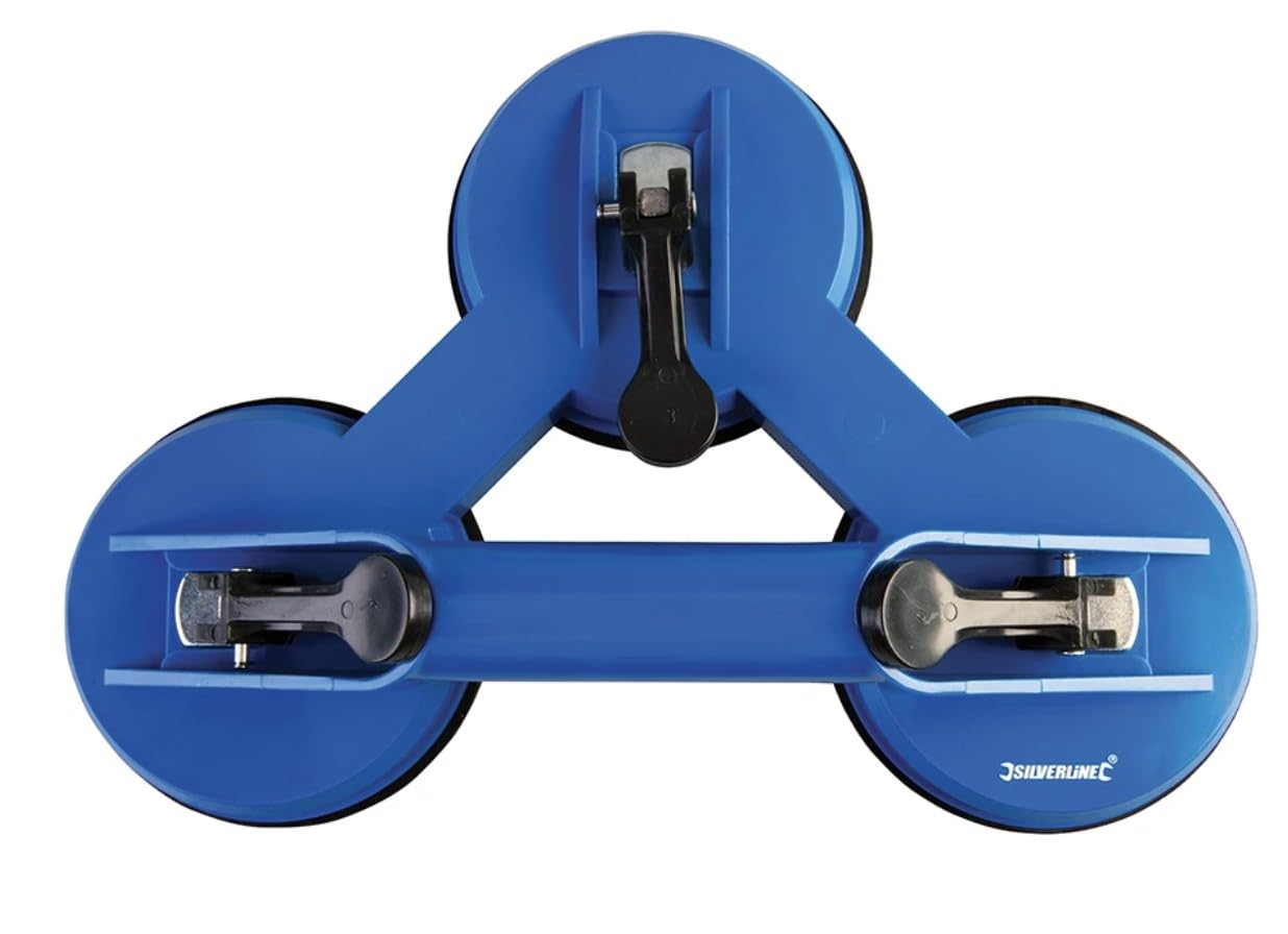 Silverline Triple Suction Pad 100kg (868582), Blue