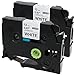 Oozmas Compatible Label Tape Replacement for TZe-231 P Touch Label Tape 12mm 0.47 Inch Laminated Black on White, Work with Brother Label Maker PTD210 PTH110 PTD400AD, 2-Pack