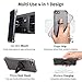 Cell Phone Holder for Car Vent, Happiere 4 in 1 Function Phone Ring Holder Finger Kickstand, 360° Rotation and 90°Flip Mobile Phone Stand for Desk Compatible with Universal Smartphone (Black)
