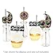 Mardi Gras Paper Straw Decor - Masquerade Party Striped Decorative Straws - Set of 24