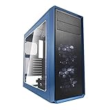 Fractal Design Focus G - Mid Tower Computer Case - ATX - High Airflow - 2X Silent ll Series 120mm White LED Fans Included - USB 3.0 - Window Side Panel - Blue