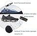 JSHANMEI Traction Ice Cleat Spikes Crampons Snow Grips Anti Slip Safe Protect Slip-on Stretch Footwear for Hiking Walking Fishing Climbing