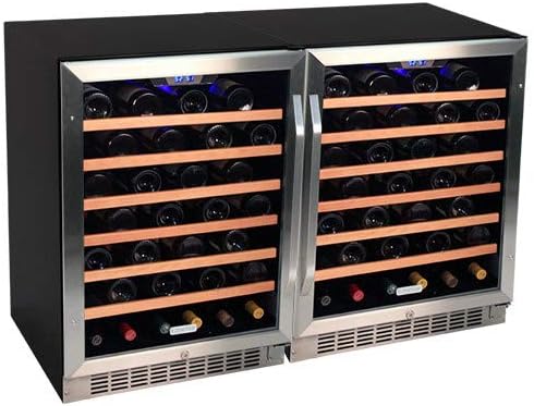 Amazon Com Edgestar 106 Bottle Built In Side By Side Wine Cooler Appliances
