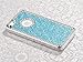 Pandamimi - Deluxe Light Blue Diamond Rhinestone Glitter Bling Chrome Hard Case Cover for Apple iPhone 5 5G Screen Protector and Stylus