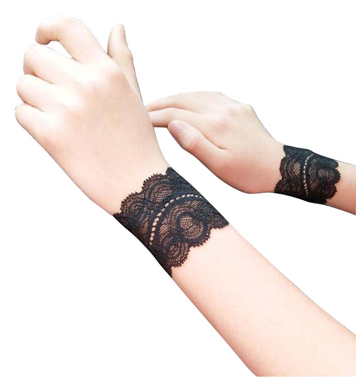 Fendawn Strive 1 Pair Lace Bracers/Wrist Guard, Yoga Elbow Guard, Thin and Breathable Wristbands