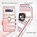 Maxdara Case for Galaxy S10 Plus Glitter Case with Ring Holder Rhinestone Kickstand Series with Bling Sparkle Diamond Bumper Luxury Pretty Fashion Girls Women S10 Plus Case (Stripe Rosegold)