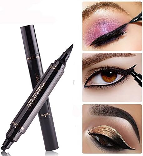 Winged Eyeliner Stamp-Waterproof Makeup Cosmetic winged long lasting eye liner pen Black Liquid