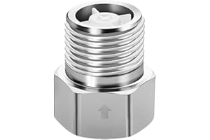 SEIWEI G1/2"" Female to G1/2"" Male Check Valve Backflow Prevention, G1/2 inch Thread Non Return One Way Check Valve for Wate