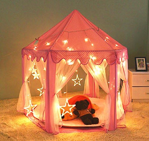 Kids Princess Castle Play Tent, Girls Indoor Playhouse for Childs Toddlers Toys Gift/Presents-55 x 53"(DxH),Blanket and Balls Not Included by VicPow