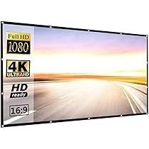 KHOMO GEAR Grand Écran De Projection Portable - 230 X 130 Cm, 100 Pouces Diagonale Pour Projecteur - Toile Sur Pieds Pour Vidéoprojecteur En Extérieur Et Intérieur - 100 Pouces