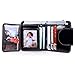AINIMOER Women's Small Billfold Genuine Leather Tri-Fold Wallet with Zipper Pocket(Black)
