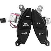 HUSUKU Steering Wheel Mounted Cruise Control Switch Buttons Kit Replacement Fit for 1998-2003 Ford Ranger 2001-2005 Ford Explorer Sport Trac F150 Mercury Mountaineer B3000 F87Z9C888BB (Black)