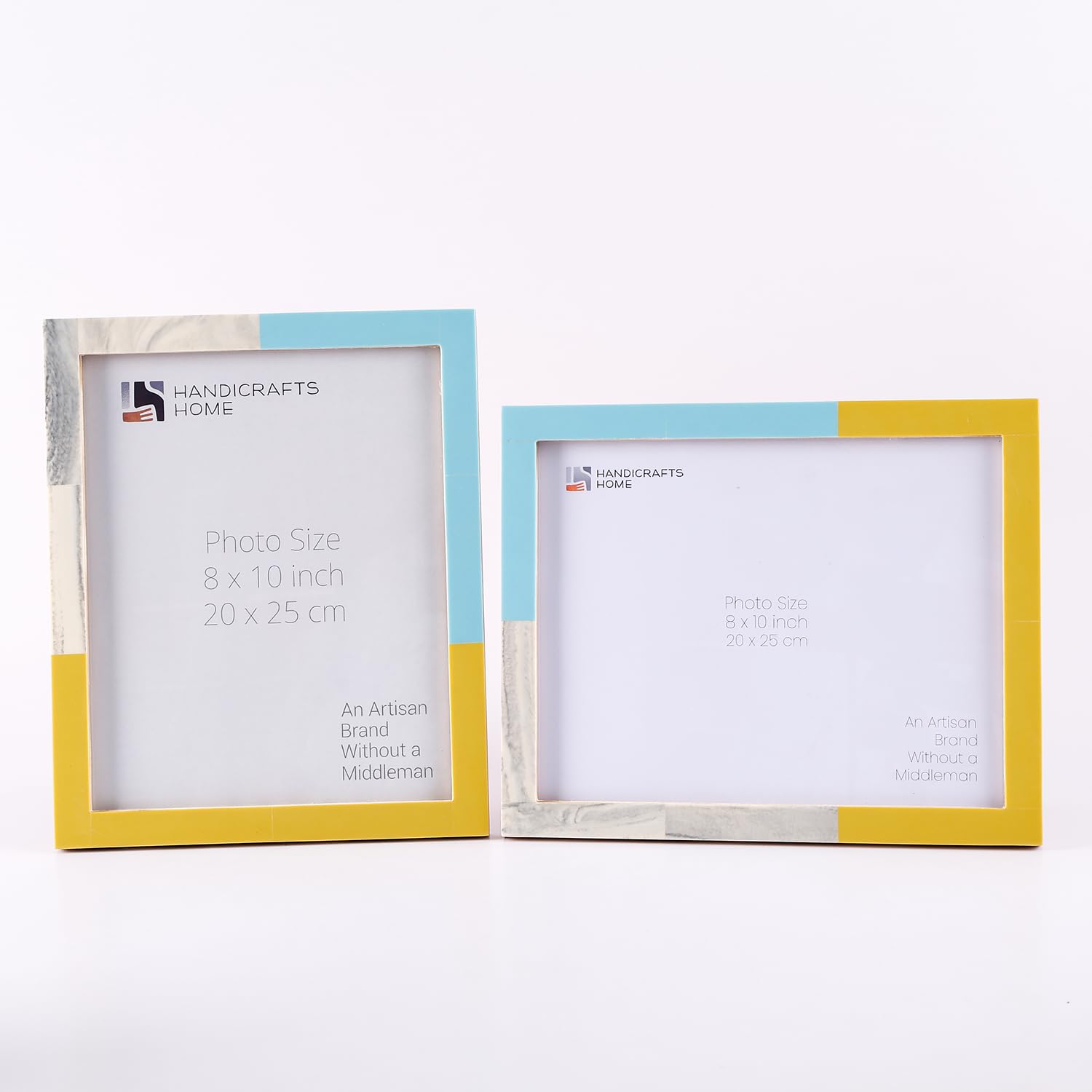 Handicrafts Home Photo Picture Frames 8x10 Mondrian Driftwood Set of 2 Premium New Years Gift