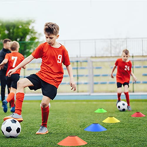GIEMIT Disc Cones 50 Packs Soccer Cones MultiColor Agility Training