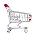 Anself Cute Metal Mini Shopping Supermarket Cart Pet Bird Toy for Parrot Random Color