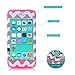 TIANLI(TM) iPod Touch 6 Case,iPod Touch 5 Case,[Cute Owl Series] Dual Layer Hybrid Protective Case and Impact Resistant Silicon Hard Case Cover for Apple iPod Touch 5 6th Generation,Pink