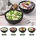 FRLEDM Melamine Bowls-13.2 Ounce for Cereal,Noodle,Soup,Salad,Fruit-Matte black