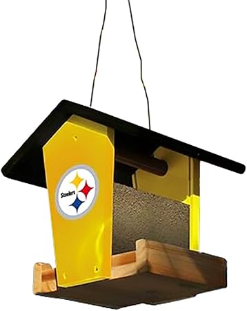 Amazon Com Pittsburgh Steelers Wood Birdfeeder Kit Sports Outdoors