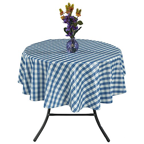 Ottomanson Vinyl Blue Checkered Design 55