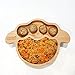 bamboo bamboo Baby and Toddler Plate with Suction Cup for Feeding and Weaning, Bamboo Lamb Plate with Secure Suction for Babies from 6 Months (Lamb, Pink)