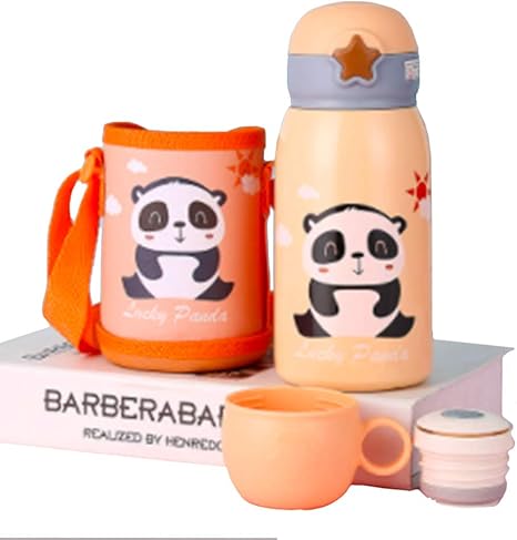 Amazon 水筒 ステンレス真空水筒 キッズ ボトル 真空断熱ス 子供用 大容量 直飲み 保温 手提げ可能 通園 通学 ベルト付き ストロー付き 可愛い イエロー 水筒 マグボトル オンライン通販