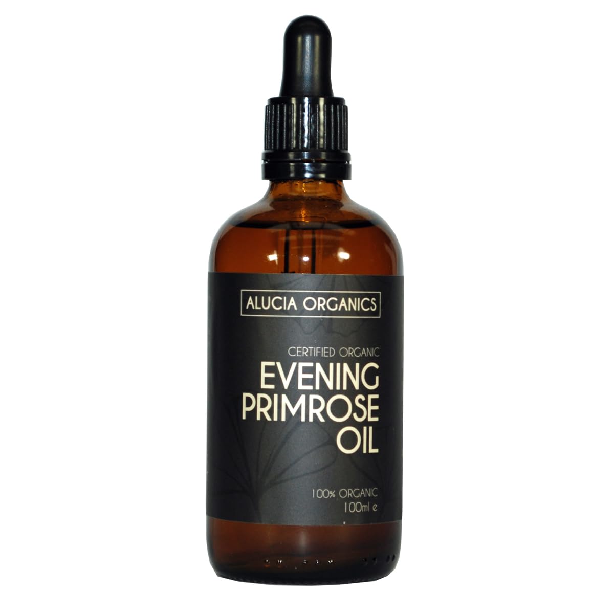 Alucia Organics Certified Organic Evening Primrose Oil 100ml - Pure, Natural, Cold Pressed, Certified Organic, Vegan, Cruelty Free, for Skin, Face, Body, Massage