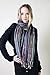 Women’s Jewel Shimmer Multicolor Stripe Scarf, Metallic Pashmina Shawl (Berry Dazzling)