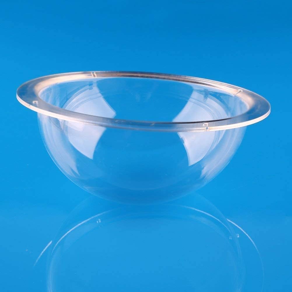 Lovetao Diameter 4 inch/100mm w/ 4 Holes Acrylic Dome Flange Clear Plastic Hemisphere Indoor/Outdoor CCTV Replacement Clear Dome Camera Cover Security Dome Camera Housing (3.94 inch/100mm)