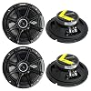 4) Kicker 41DSC674 D-Series 6.75″ 480W 2-Way 4-Ohm Car Audio Coaxial Speakers