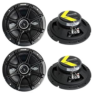 4) Kicker 41DSC674 D-Series 6.75″ 480W 2-Way 4-Ohm Car Audio Coaxial Speakers