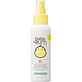 Baby Bum SPF 50 Sunscreen Spray - Mineral UVA/UVB Face and Body Protection for Sensitive Skin - Travel Size - 3 oz