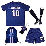 2018/2019 PSG Paris Saint Germain Home #10 Neymar JR. Football Futbol Soccer Kids Jersey Shorts Socks Set Youth Sizes (9-10 Years)