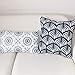Slow Cow Embroidery Decorative Throw Pillow Cover Case for Couch Sofa Home Decor Modern Geometric Accent Pillow Cushion Cover 18 x 18 Inches Navy Blue