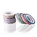 3mm Wide Skinny Washi Tape with Colorful Designs and Patterns - for Planners, Decorating, Scrapbooking