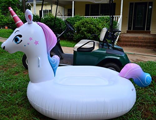 Extra Large inflatable Princess Sparkling Unicorn Swimming Pool Float Ring 7ft