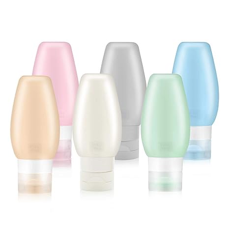 Travel Bottles Tsa Approved Uerstar 3oz Leak Proof Bpa Free Silicone Cosmetic Travel Size Toiletry Containers For Shampoo Lotion Soap 6 Pack