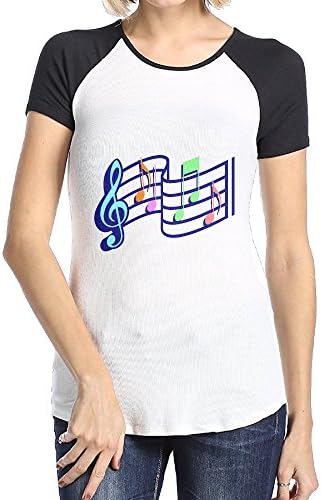Double Happiness Raglan Blueline Music T-shirts Black XXL For Women Or Youth