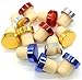 4 Pack [ Newest Synthetic Cork ] Wine Tasting Corks Reusable Wine Bottle stopper T plug Cork and Beverage Bottle Stoppers，Wine & Champagne Stoppers Blue Gold And Silver (19mm)