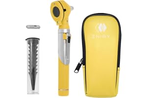 Zniry Mini Otoscope - Ear Scope with Light, Ear Infection Detector Mini Otoscope - Portable Ear Light and Exam Kit for Home Use - 3X Magnifying Fiber Optic Scope (Yellow)