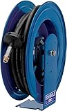 Coxreels E-HPL-130 Spring Rewind Enclosed Cabinet Hose Reel for grease: 1/4 I.D, 30' hose, less hose, 5000 PSI