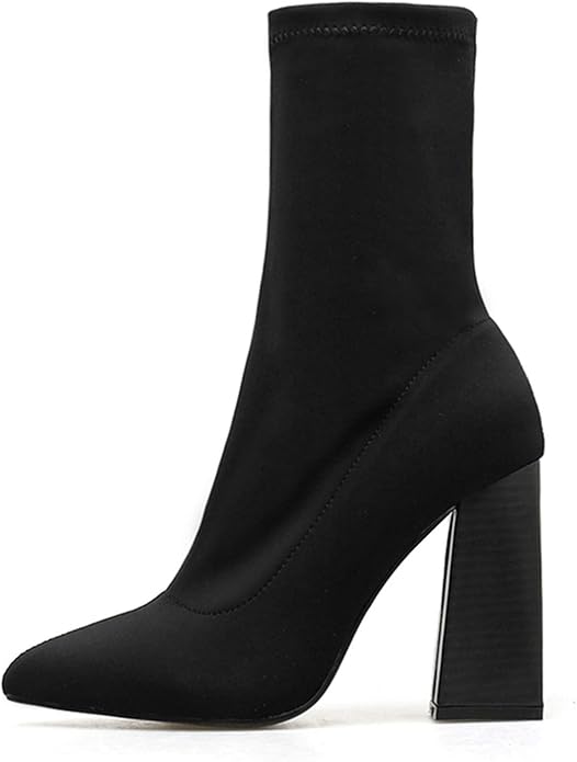 womens sock boots low heel