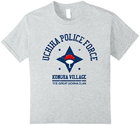 Kids Uchiha police force T-shirt 8 Heather Grey