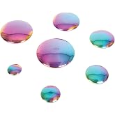 tickit Sensory Reflective Buttons, Color Burst, Set of 7 | Mirrored, Iridescent Disks for Babies and Toddlers of all ages, Sensory Stacking Toy
